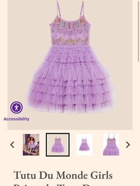 Tutu Du Monde Lilac Tulle Ruffle Dress with Sequin Bodice
